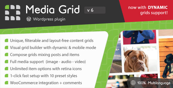 Media Grid v7.5.5 Nulled - Wordpress Responsive Portfolio