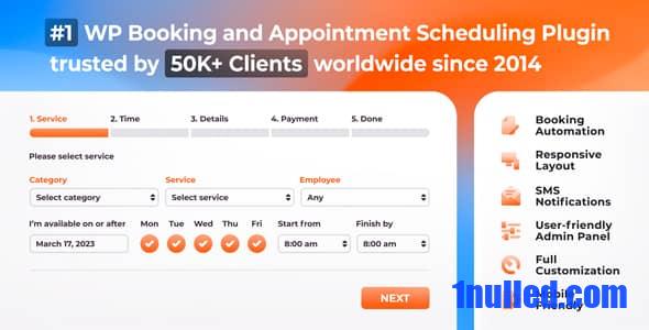 Bookly PRO v6.9 – Appointment Booking and Scheduling Software System Free