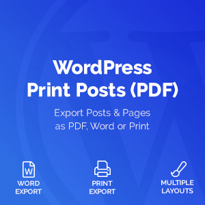 WordPress Print Posts & Pages (PDF) v1.5.12 Free