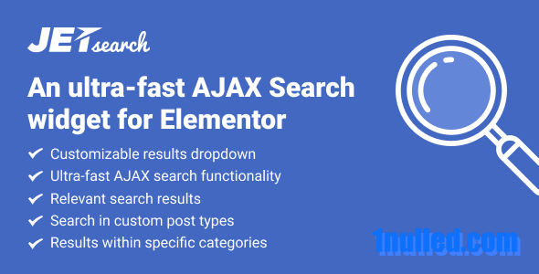 JetSearch v3.5.6 Nulled - AJAX Search widget for Elementor