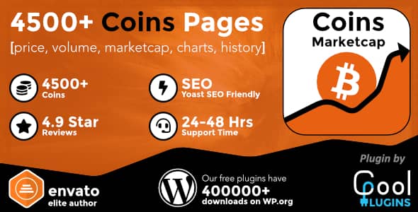 Coin Market Cap & Prices v5.5.8 Nulled - WordPress Cryptocurrency Plugin