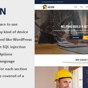 Acon v1.9 Nulled – Architecture and Construction Website CMS