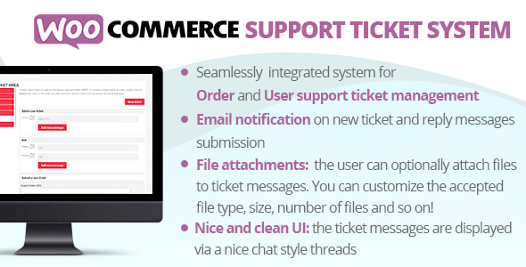 WooCommerce Support Ticket System v1.7.9 Free