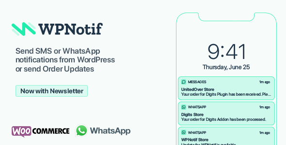 WPNotif v3.0.0 Nulled - WordPress SMS & WhatsApp Notifications