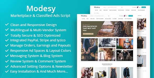 Modesy v2.4.2 Nulled - Marketplace & Classified Ads Script
