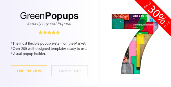 Green Popups (formerly Layered Popups) v7.5.0 Nulled - Popup Plugin for WordPress