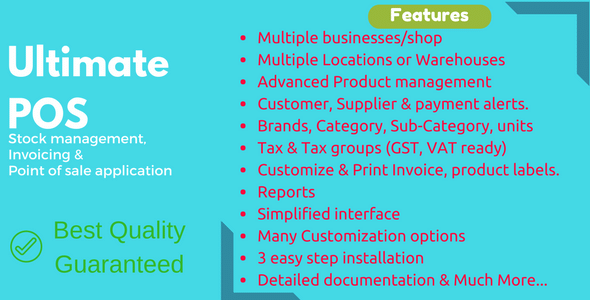 Ultimate POS v5.31 Nulled - Best ERP, Stock Management, Point of Sale & Invoicing application