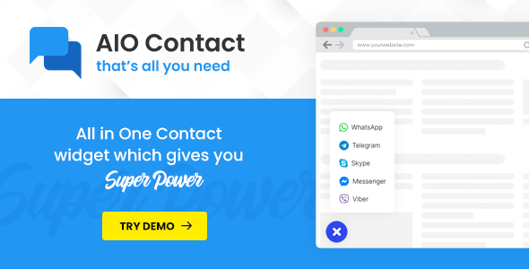 AIO Contact v2.7.0 Nulled - All in One Contact Widget