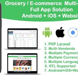 grocery / delivery services / ecommerce multi vendors(Android + iOS + Website) ionic 5 / CodeIgniter v12.0 Free