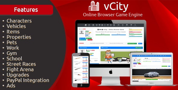 vCity v2.7 Nulled - Online Browser Game Platform