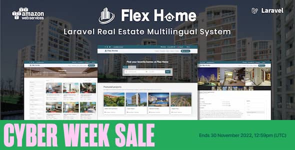 Flex Home v2.45.0 Nulled - Laravel Real Estate Multilingual System