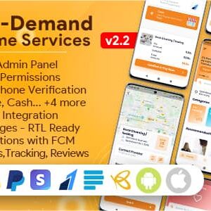 On-Demand Home Services, Business Listing, Handyman Booking with Admin Panel v3.0.0