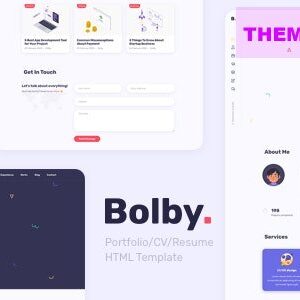 Bolby v1.0 Nulled – Portfolio/CV/Resume HTML Template