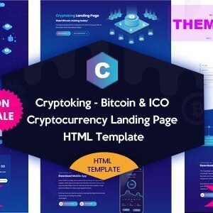 Cryptoking ICO v1.5 Nulled – Bitcoin & ICO Cryptocurrency Landing Page HTML Template
