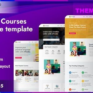 eTreeks v1.0 Nulled – Online Courses & Education Landing Page Template