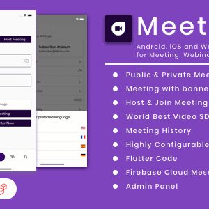 MeetUp v2.4.0 Nulled – Android, iOS and Web Video Conference App for Meeting, Webinar, Classes