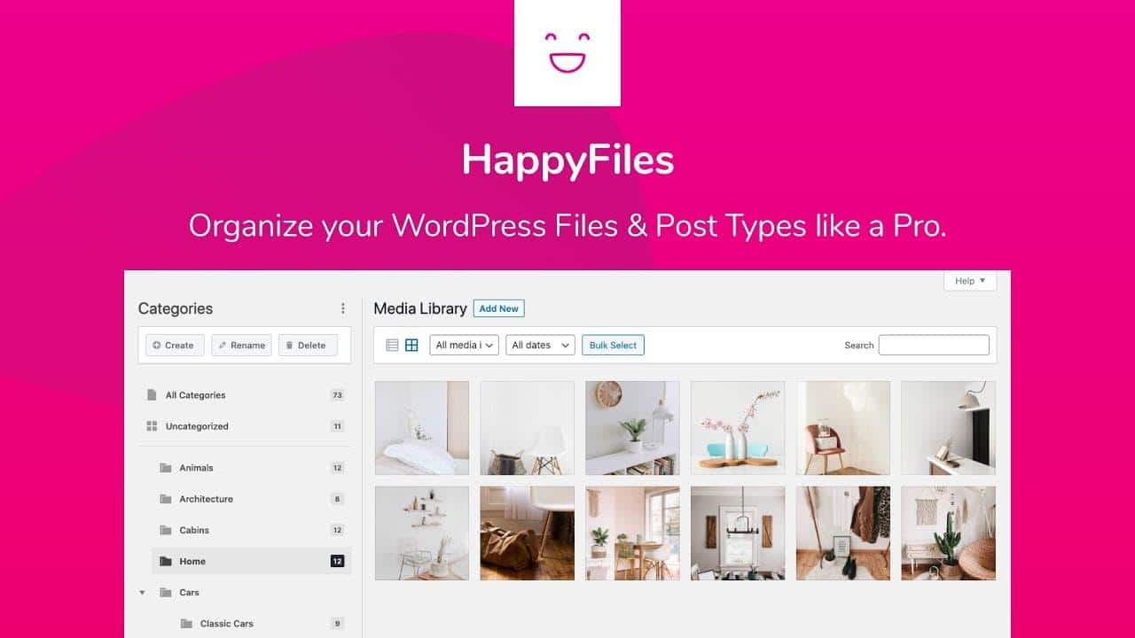 Happy Files Pro v1.8.3 Nulled - Organize Your WordPress Media Files