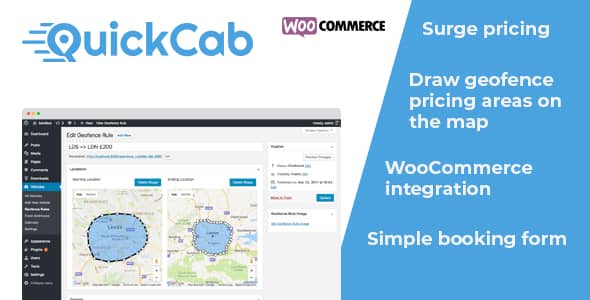 QuickCab v1.3.0 Nulled - WooCommerce Taxi Booking Plugin