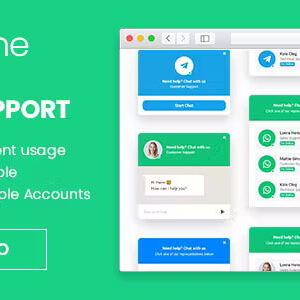 WhatsApp Chat Support & All in One v3.0 Nulled – jQuery Plugin