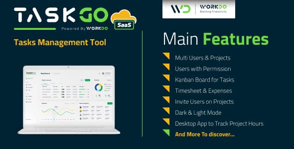 TaskGo SaaS v5.8 – Tasks Management Tool Free