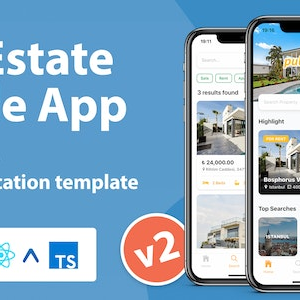 Real Estate Mobile App Template With React Native v6.0 Free