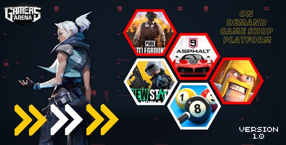 Gamers Arena v2.0.1 Nulled - Digital Online Game Store, Game Top Up , Voucher & Gamer ID Selling Tools