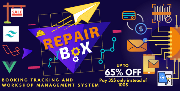 Repair box v1.0.5 Nulled - Repair booking,tracking and workshop management system