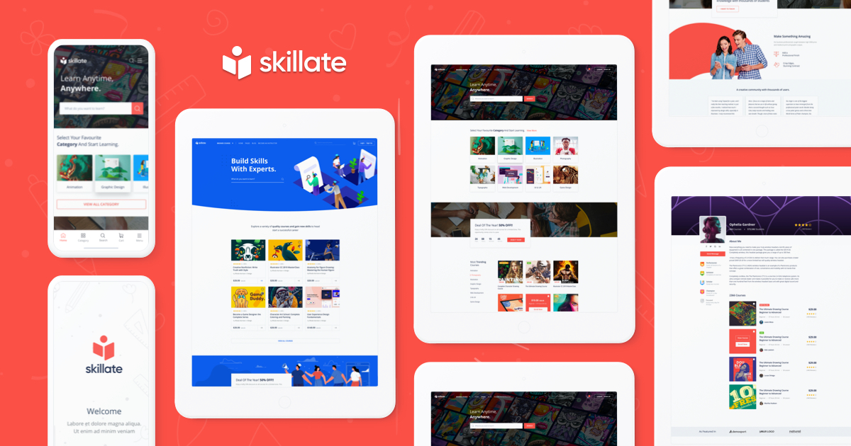 Skillate v1.2.10 Nulled - WordPress eLearning Theme Powered by Gutenberg