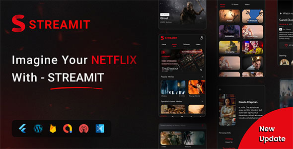Streamit v5.0 Nulled - Movie, TV Show, Video Streaming Flutter App With WordPress Backend