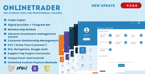 OnlineTrader v5.0.7 Nulled - The ultimate tool for professional traders