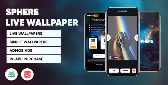 Sphere 1.0.1 Nulled - Live Wallpaper App | Android Wallpaper app with admin panel (Laravel)