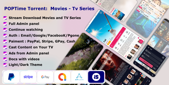 POPTime v1.0 Nulled - Torrent App Movies – TV Series – Cast system