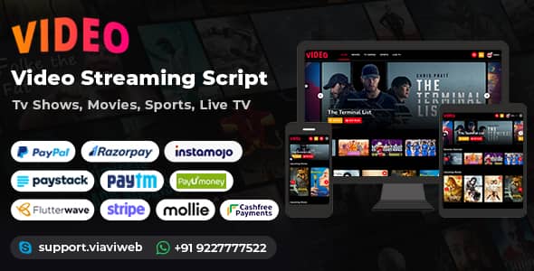 Video Streaming Portal v2.2 Nulled - TV Shows, Movies, Sports, Videos Streaming, Live TV