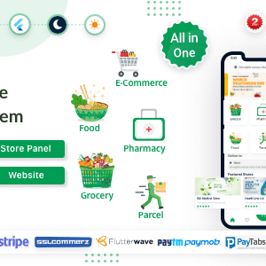 6amMart v1.8 Nulled – Multivendor Food, Grocery, eCommerce, Parcel, Pharmacy delivery app with Admin & Website