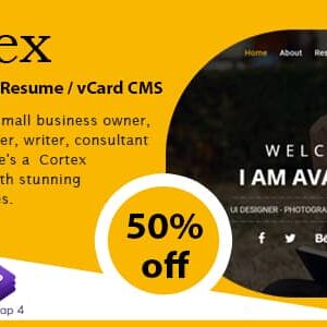 Cortex Portfolio / CV / Resume / vCard CMS v1.2 Free