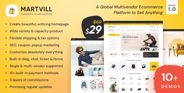 Martvill v2.2.0 Nulled - A Global Multivendor Ecommerce Platform to Sell Anything