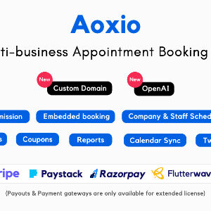 Aoxio v2.0 Nulled – SaaS Multi-Business Service Booking Software