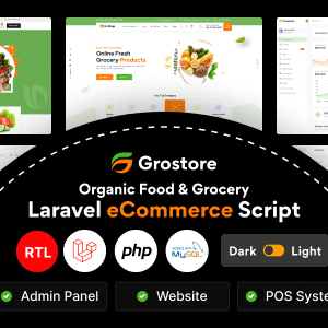 GroStore v2.6.0 Nulled – Food & Grocery Laravel eCommerce with Admin Dashboard
