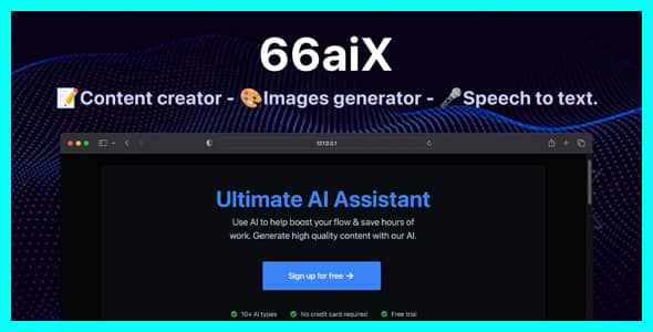 66aix v22.0.0 Nulled - AI Content, Chat Bot, Images Generator & Speech to Text (SAAS)