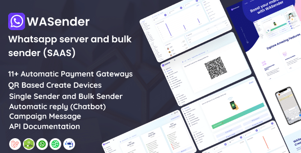 WASender v2.3 Nulled - Whatsapp server and bulk sender (SAAS)