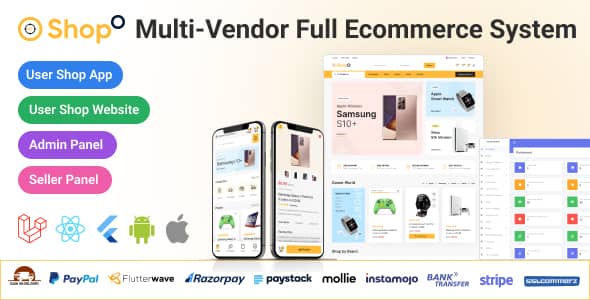 Shopo eCommerce v4.0 Nulled - Multivendor eCommerce Flutter App with Admin Panel & Website