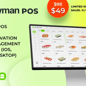 Foodyman POS v1.0 Nulled – A single restaurant POS Kitchen Table Reservation + Waiter Application (iOS, Android, Desktop)