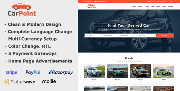 CarPoint v1.5 Nulled - Multi Vendor Car Listing Directory