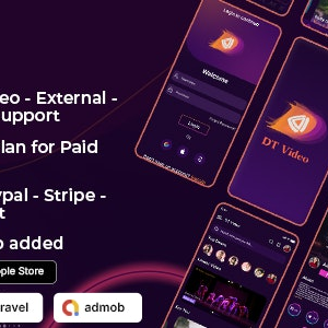 DTVideo v3.0.1 Nulled – Flutter Multipurpose All In One Videos App ( Android + ios) Admin panel