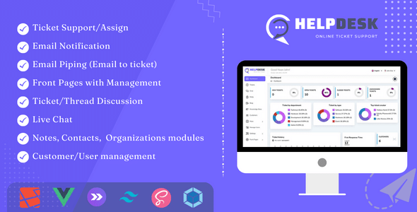 HelpDesk v3.8.4 Nulled - Online Ticketing System with Website - ticket support and management