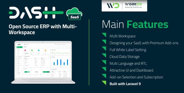 WorkDo Dash SaaS v2.1 Nulled - Open Source ERP with Multi-Workspace