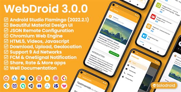 WebDroid v3.0.0 Nulled - Android WebView App