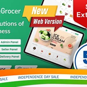 eGrocer v1.9.2 Nulled – Online Multi Vendor Grocery Store, eCommerce Marketplace Flutter Full App with Admin Panel