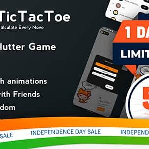 Tic Tac Toe v1.0.7 Nulled – The Classic Flutter Tic Tac Toe Game