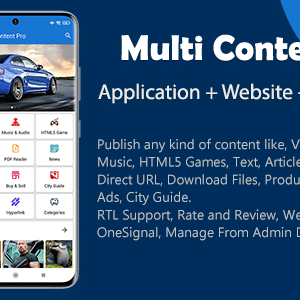 Multi Content Pro (Application and Website) v2.2.0 Free